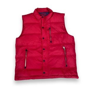 Orvis Men's Large Duck Down Fill Puffy Vest Red